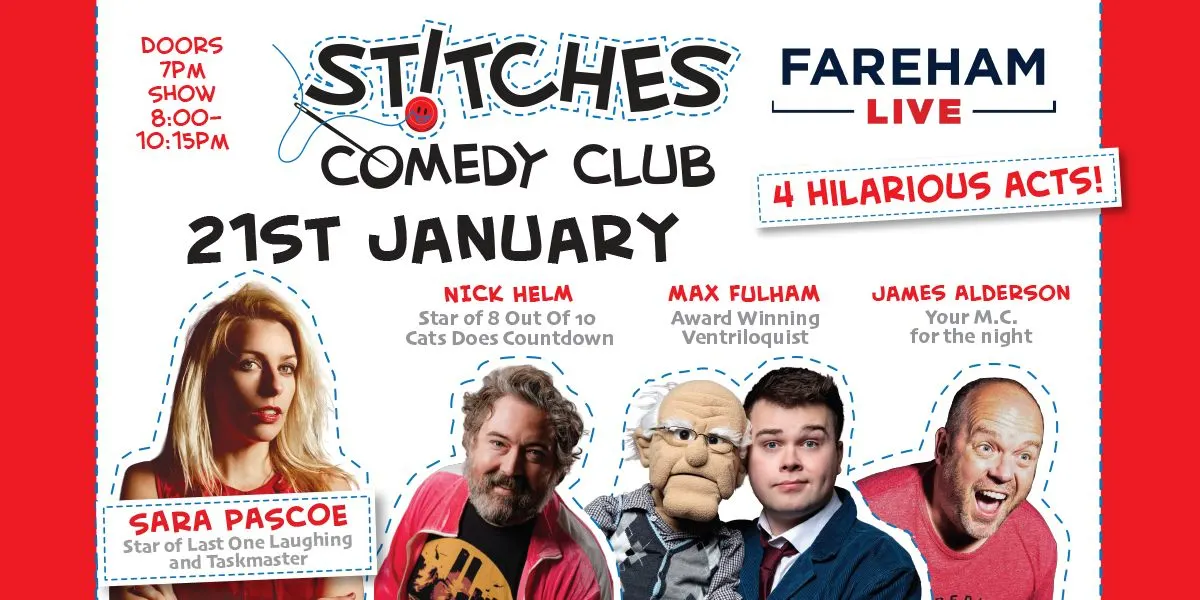 Hero image for Stitches Comedy Club - Sara Pascoe, Max Fulham and Nick Helm