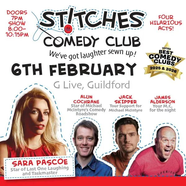 Event card thumbnail image for Stitches Comedy Club - Sara Pascoe, Alun Cochrane and Jack Skipper 