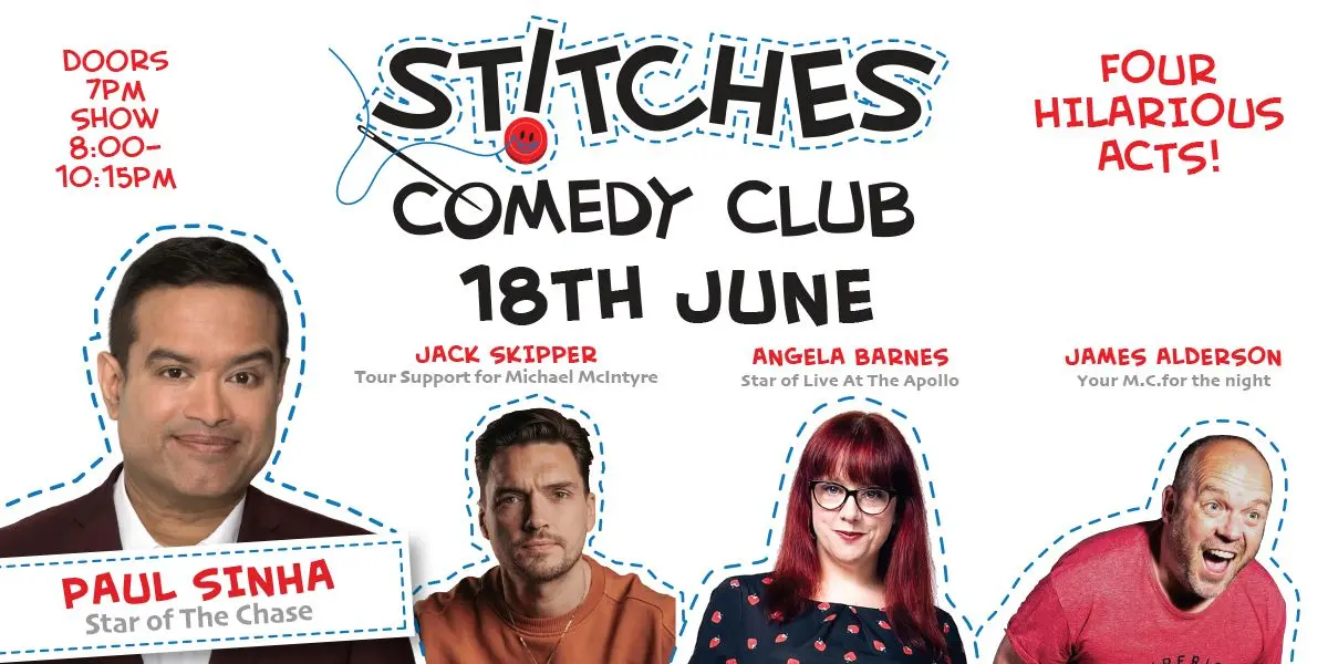 Hero image for Stitches Comedy Club - Jack Skipper, Angela Barnes and Paul Sinha