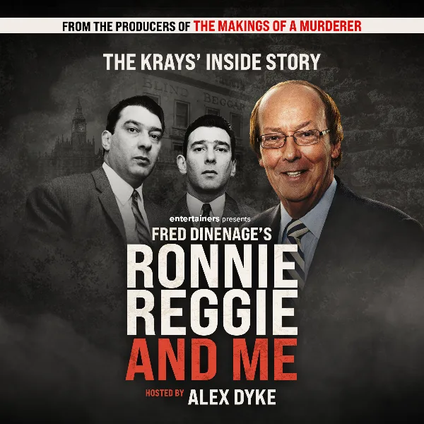 Event card thumbnail image for Ronnie, Reggie & Me With Fred Dinenage