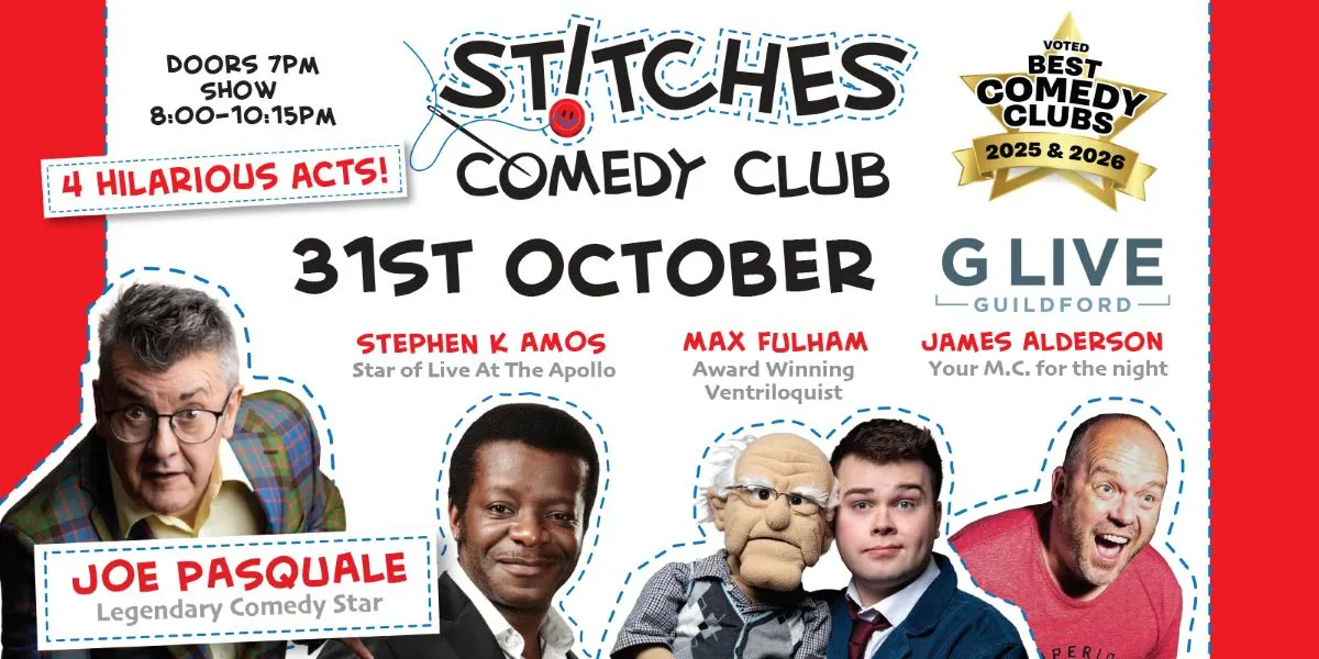 Hero image for Stitches Comedy Club - Stephen K Amos, Max Fulham And Joe Pasquale 