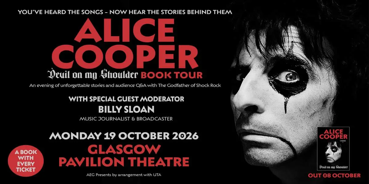 Hero image for Alice Cooper - Devil On My Shoulder Book Tour 