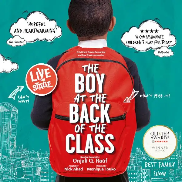 Hero image for homepage featuring The Boy at the Back of the Class