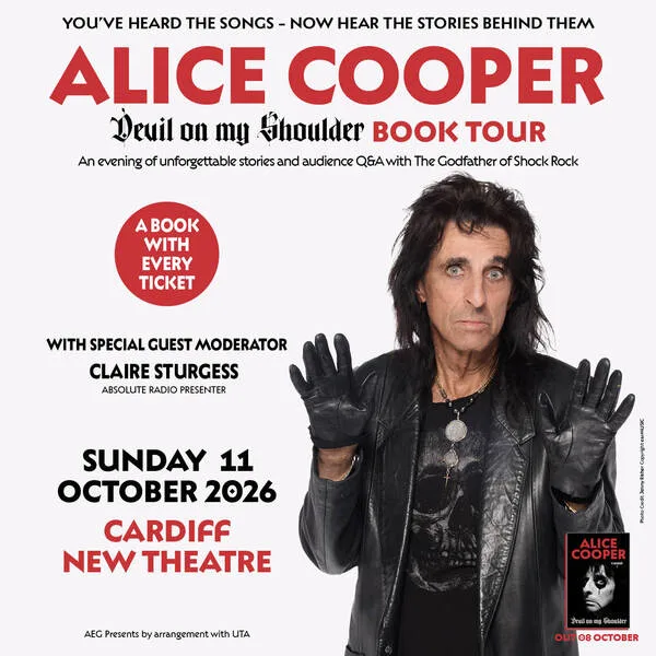 Event card thumbnail image for Alice Cooper - Devil On My Shoulder Book Tour