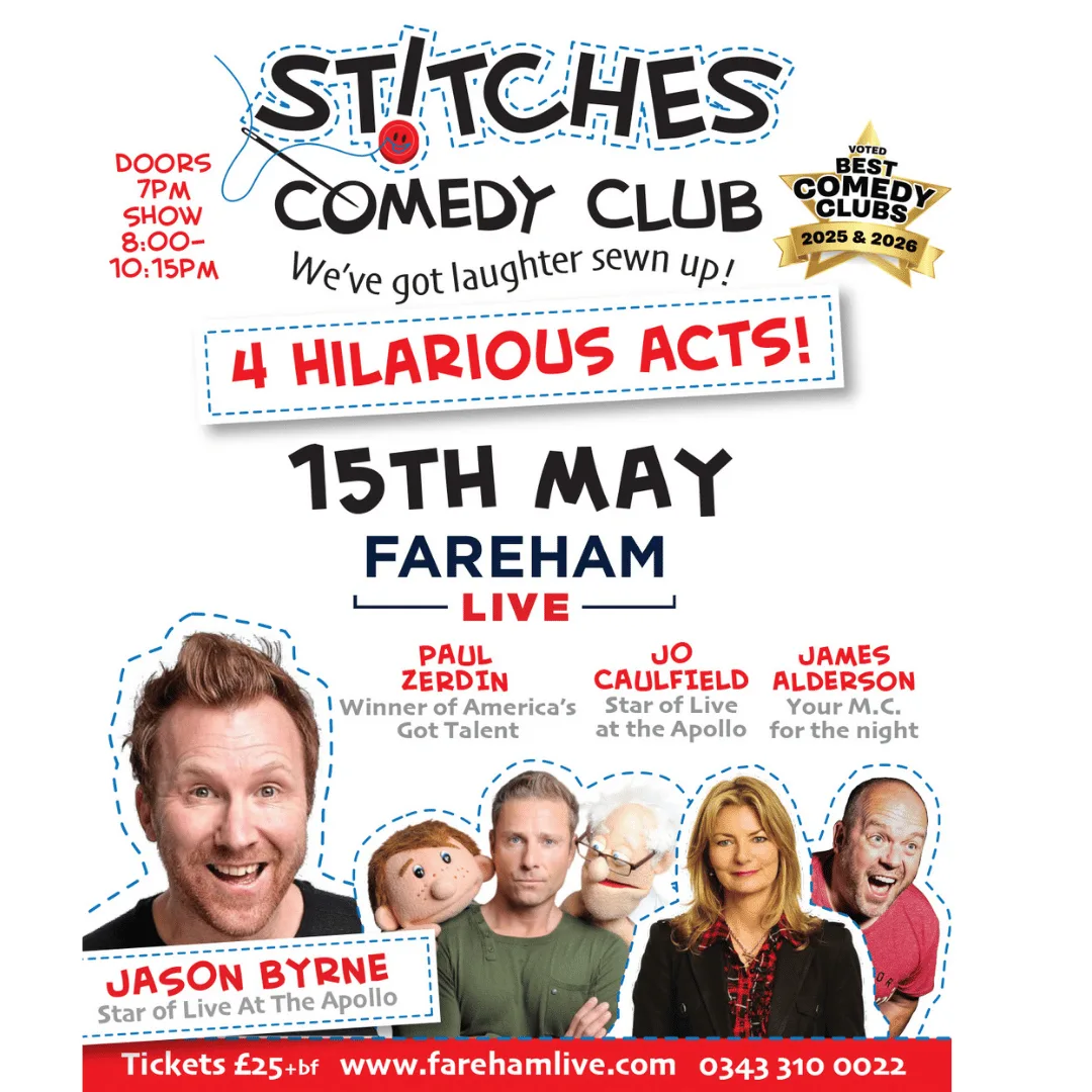 Event card thumbnail image for Stitches Comedy Club - Jason Byrne, Jo Caulfield, Paul Zerdin