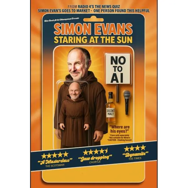 Event card thumbnail image for Simon Evans Is Staring At The Sun