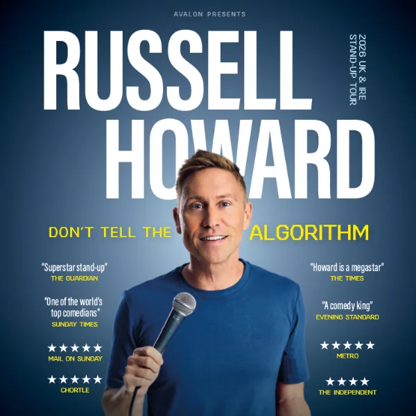 Event card thumbnail image for Russell Howard - Don't Tell The Algorithm