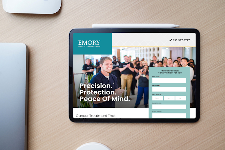 Emory Proton landing page.