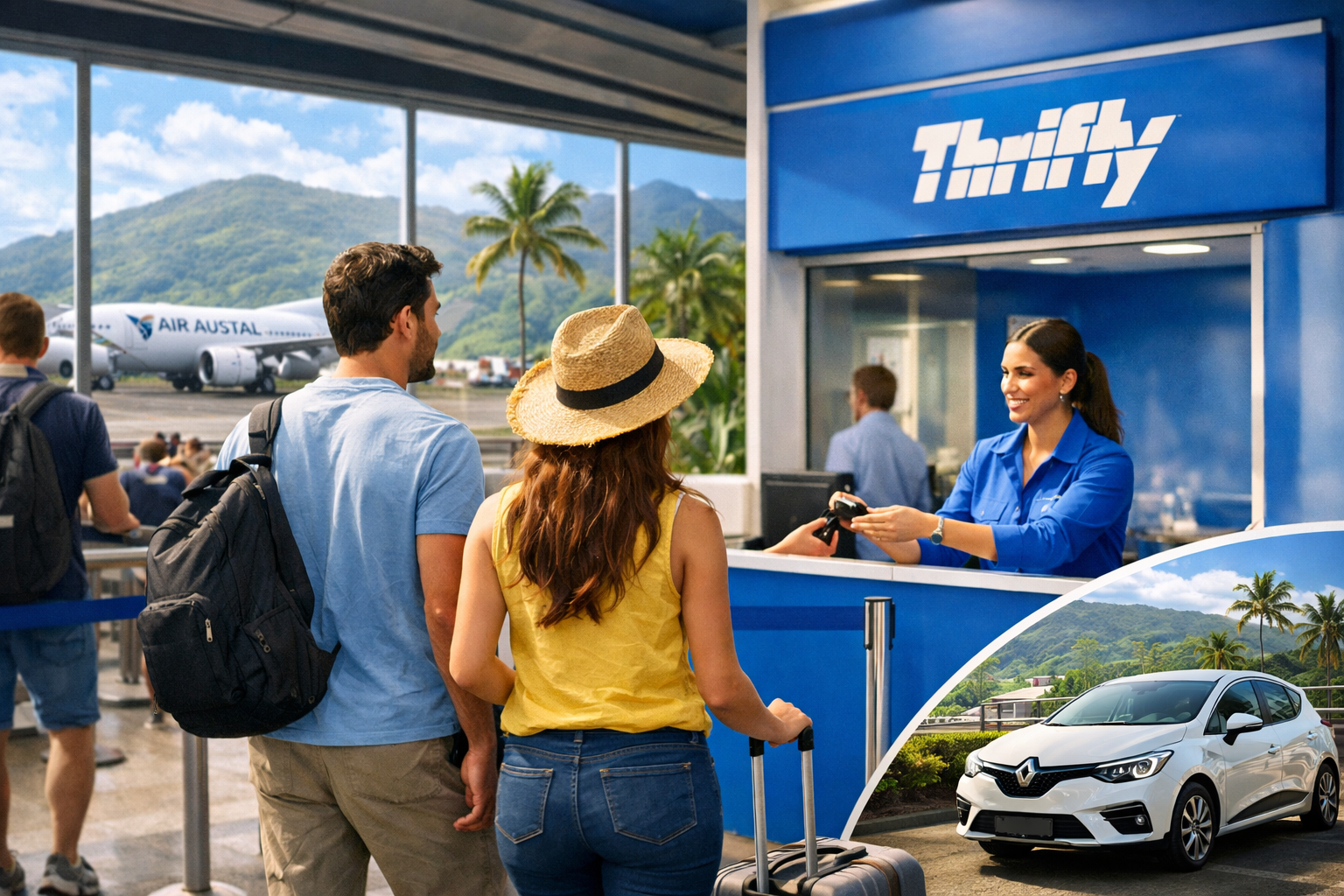 Location voiture reunion coupe-file aeroport swikly