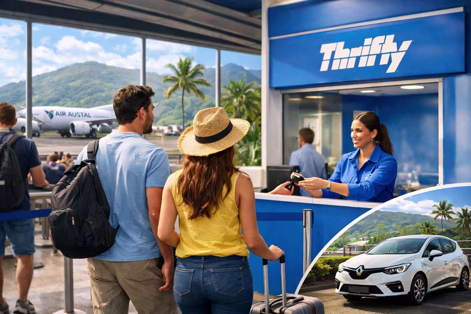 Location voiture reunion coupe-file aeroport swikly