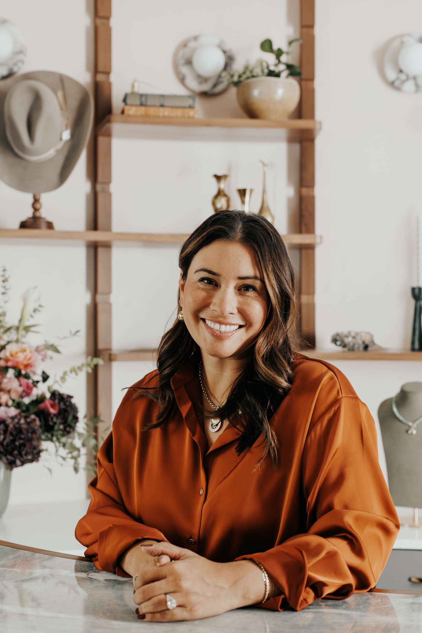 Founder, Sarah Ortega at The Story We Wear Showroom in Denver