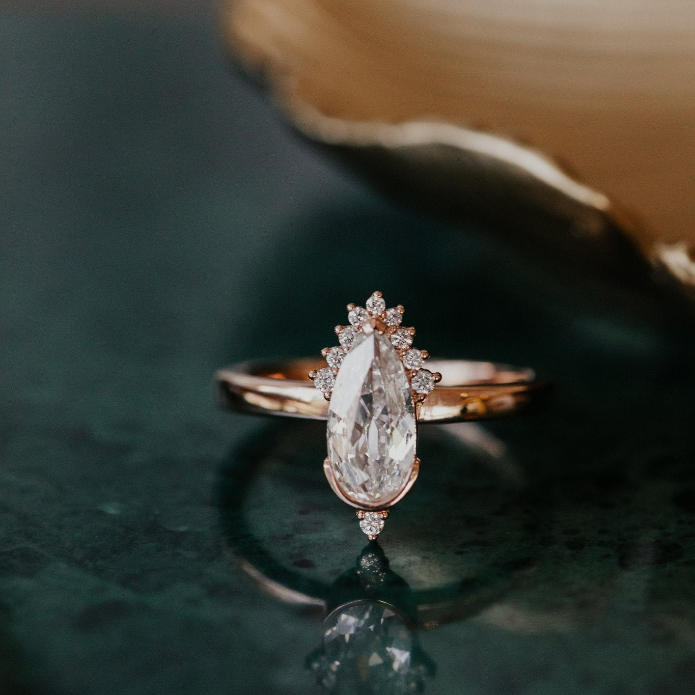 The Astaire 1.04 ct Long Pear Diamond Ring
