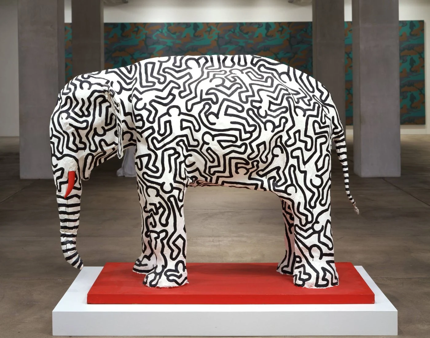 Keith Haring, Untitled (Elephant), 1985, Acrylic on papier-mache, 64 in. x 41 in. x 86 in. The Andy Warhol Museum, Pittsburgh; Contribution The Andy Warhol Foundation for the Visual Arts, Inc. © Keith Haring Foundation