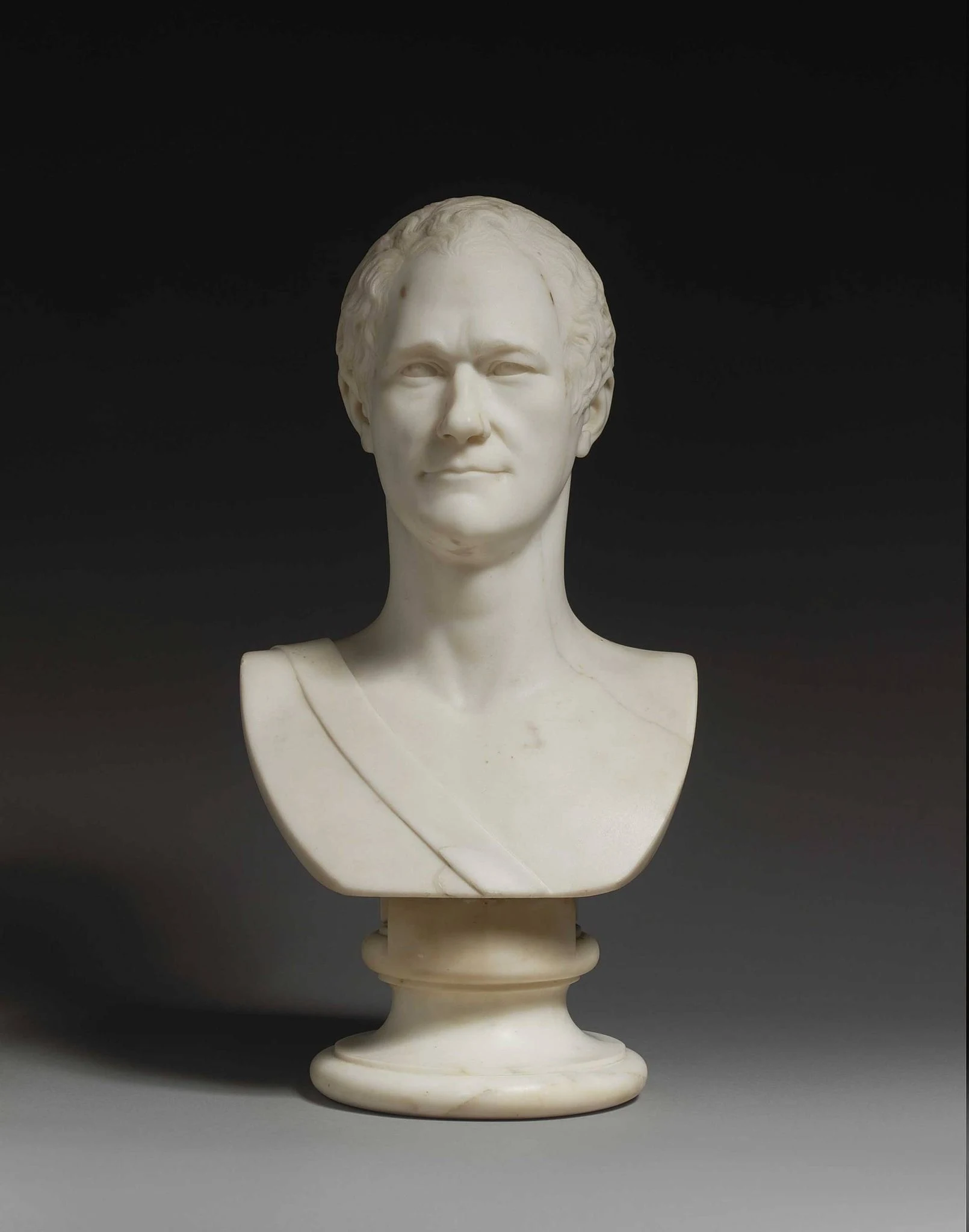 Giuseppe Cerrachi, Alexander Hamilton, 1794, marble, 25 in. x 12 in. x 14 in. Crystal Bridges Museum of American Art, Bentonville, Arkansas, 2005.23.