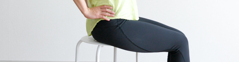 woman doing a chair exercise