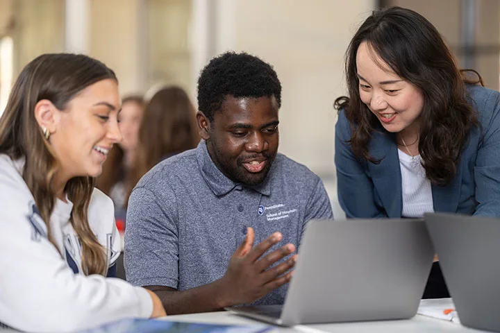 student and mentor talking