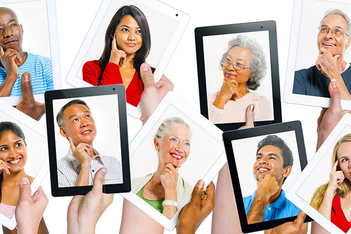 community members in virtual screenshots