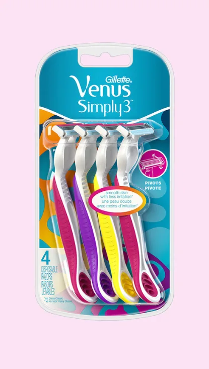 Venus Simply 3 Disposables 4 Women's Razors Pack