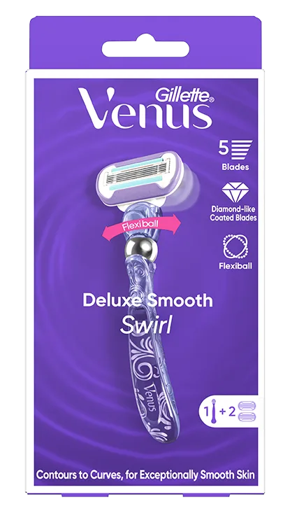 Deluxe Smooth Swirl Razor package