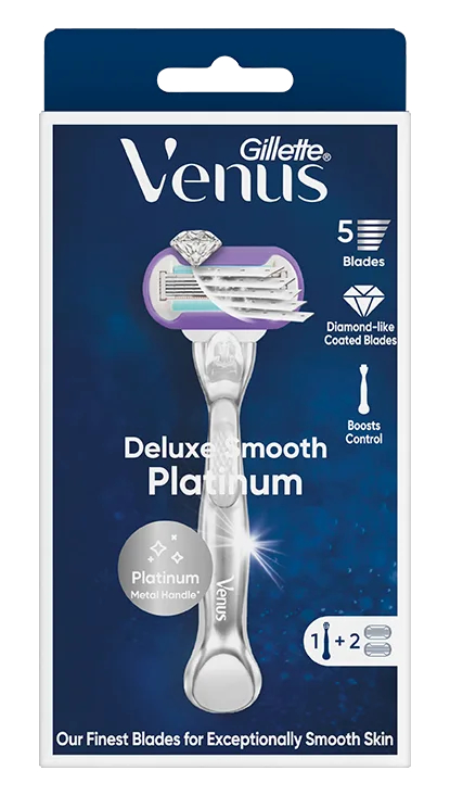 Deluxe Smooth Platinum Razor package