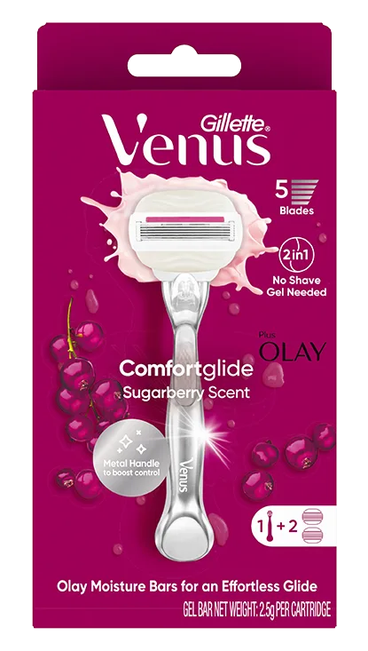 Comfortglide & Olay Sugarberry Razor package