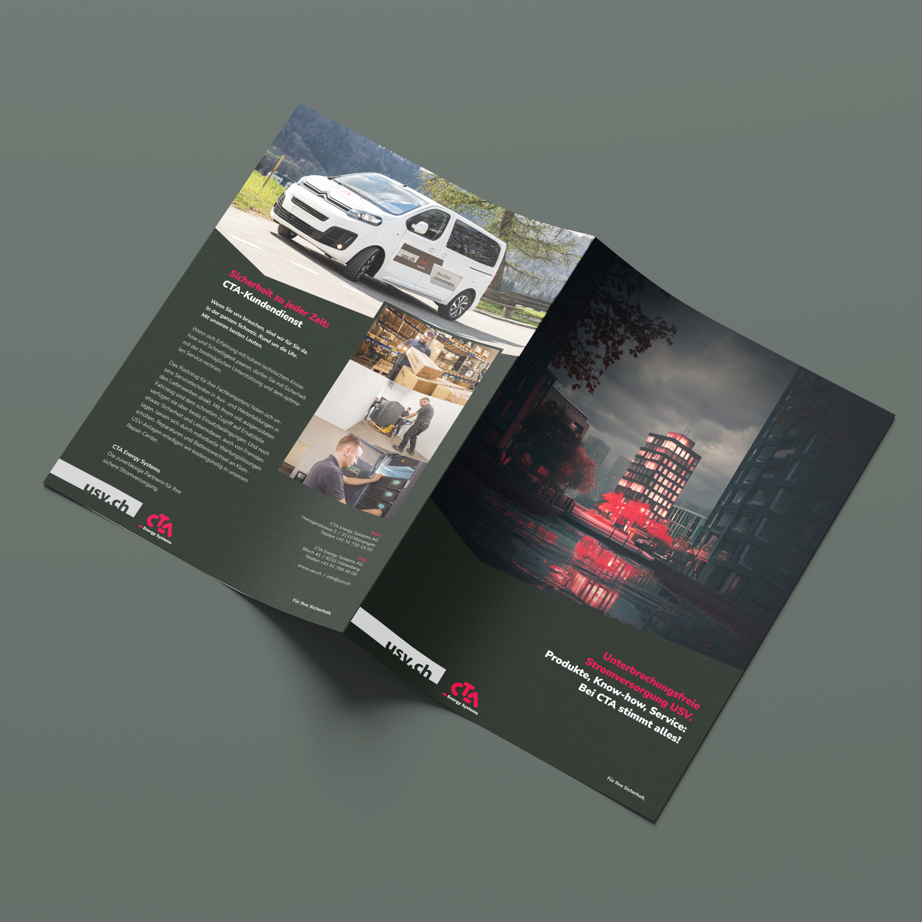 Print mit Power: Image- und Service-Broschüren