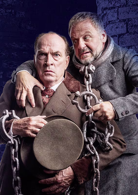 Titelbild "Eine Weihnachtsgeschichte" mit Samuel Finzi und Herbert Knaup 