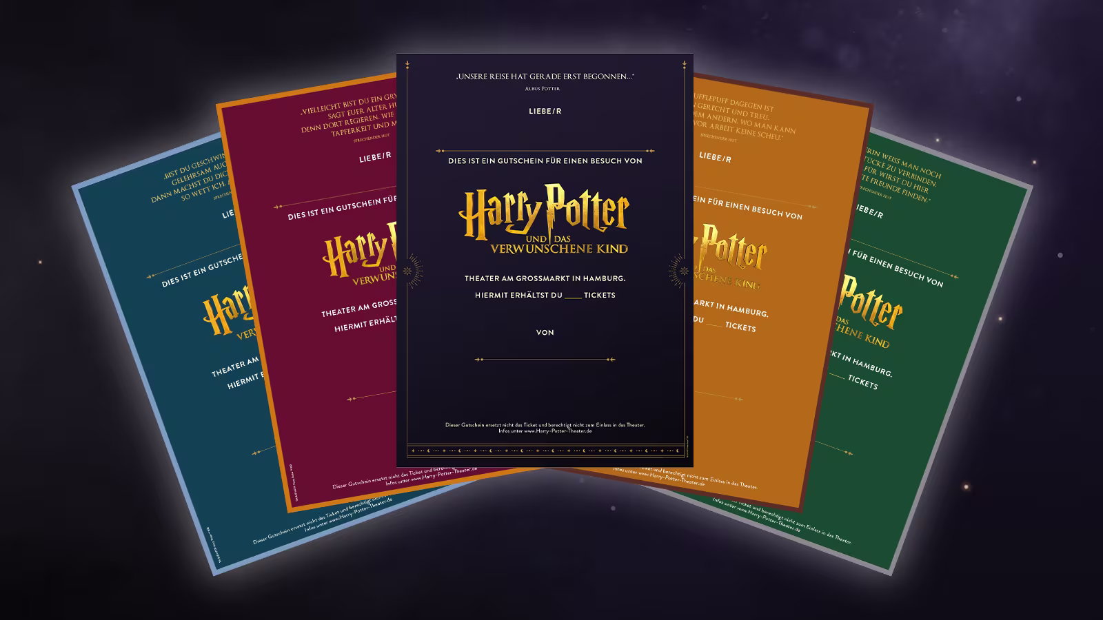 Grafik von Harry Potter Geschenk-Zertifikat 