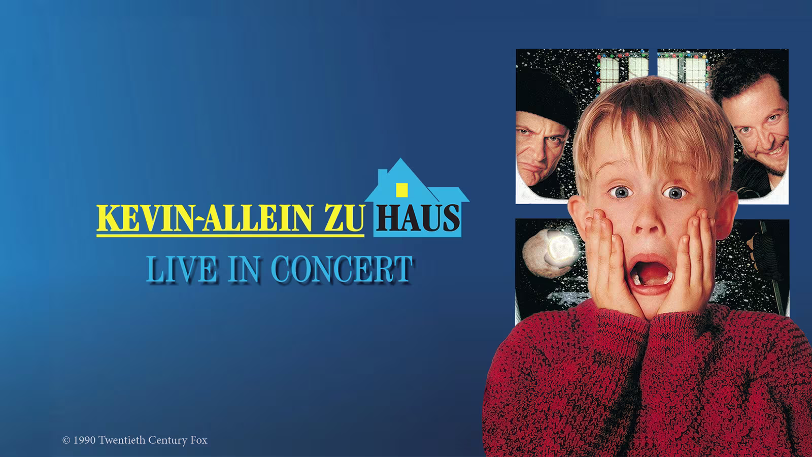 Kevin Allein zu Haus in Concert - Kevin reißt vor Schreck den Mund auf