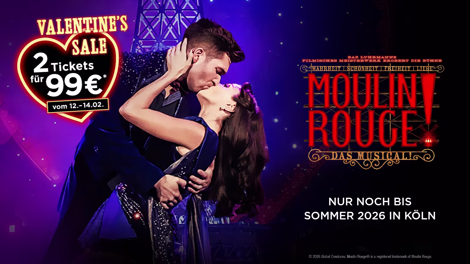 Moulin Rouge! Das Musical: Christian und Satine zum Valentisntag