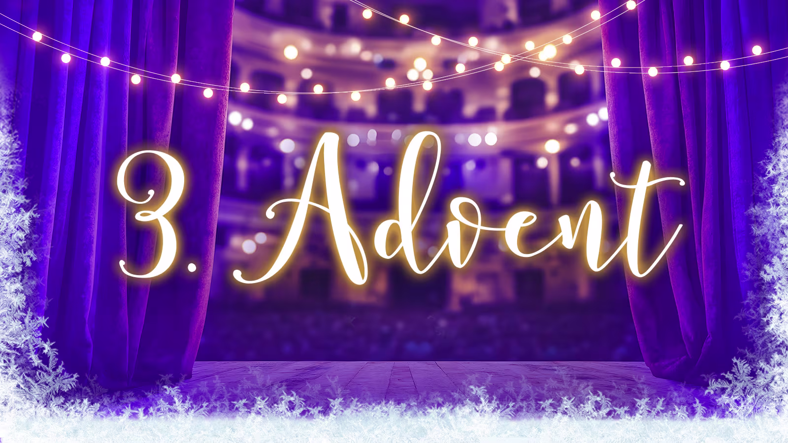 ATG Tickets Adventskalender Winterzauber Gewinnspiel mit Bühne und Lichterkette