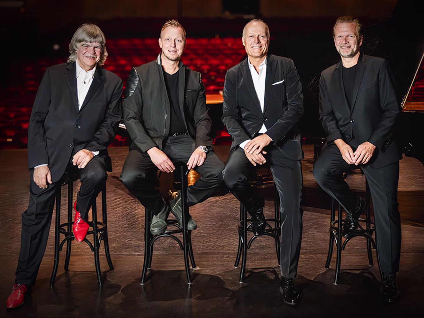 Gruppenfoto der Vier Pianisten