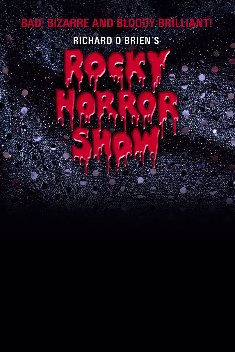 Logo von der Rocky Horror Show in blutiger Schrift