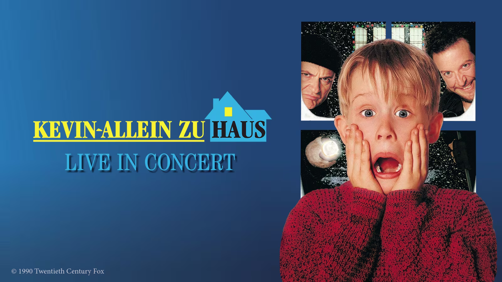 Kevin Allein zu Haus in Concert - Kevin reißt vor Schreck den Mund auf