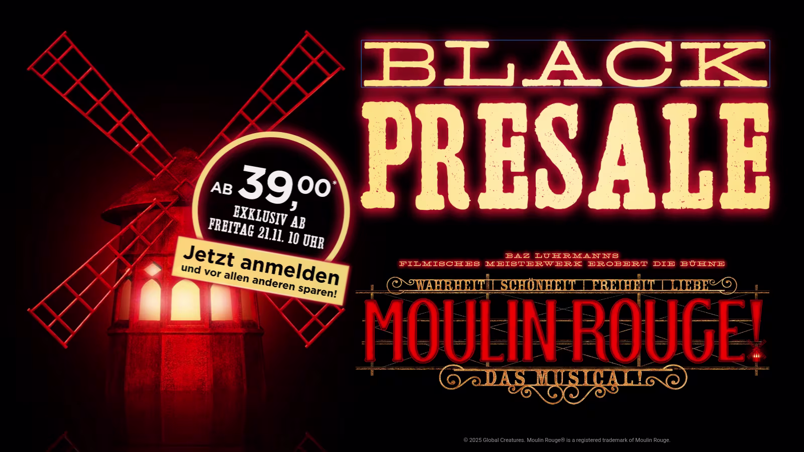 Moulin Rouge Black Sale Presale Keyvisual