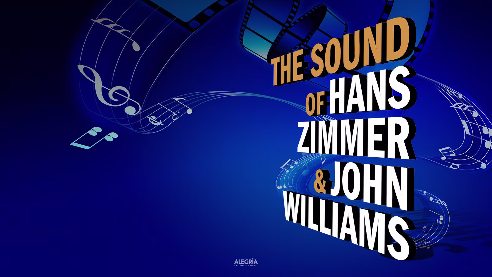 The Sound of Hans Zimmer and John Williams - Noten auf blauem Hintergrund