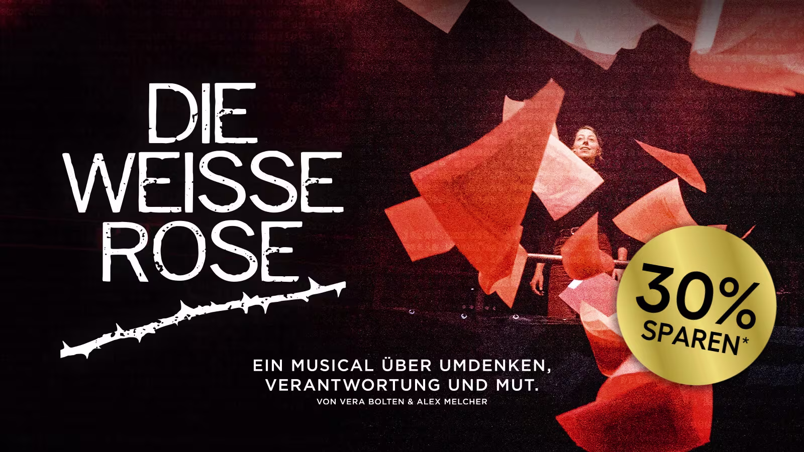 Die Weiße Rose im Tag der Musicals von ATG Tickets