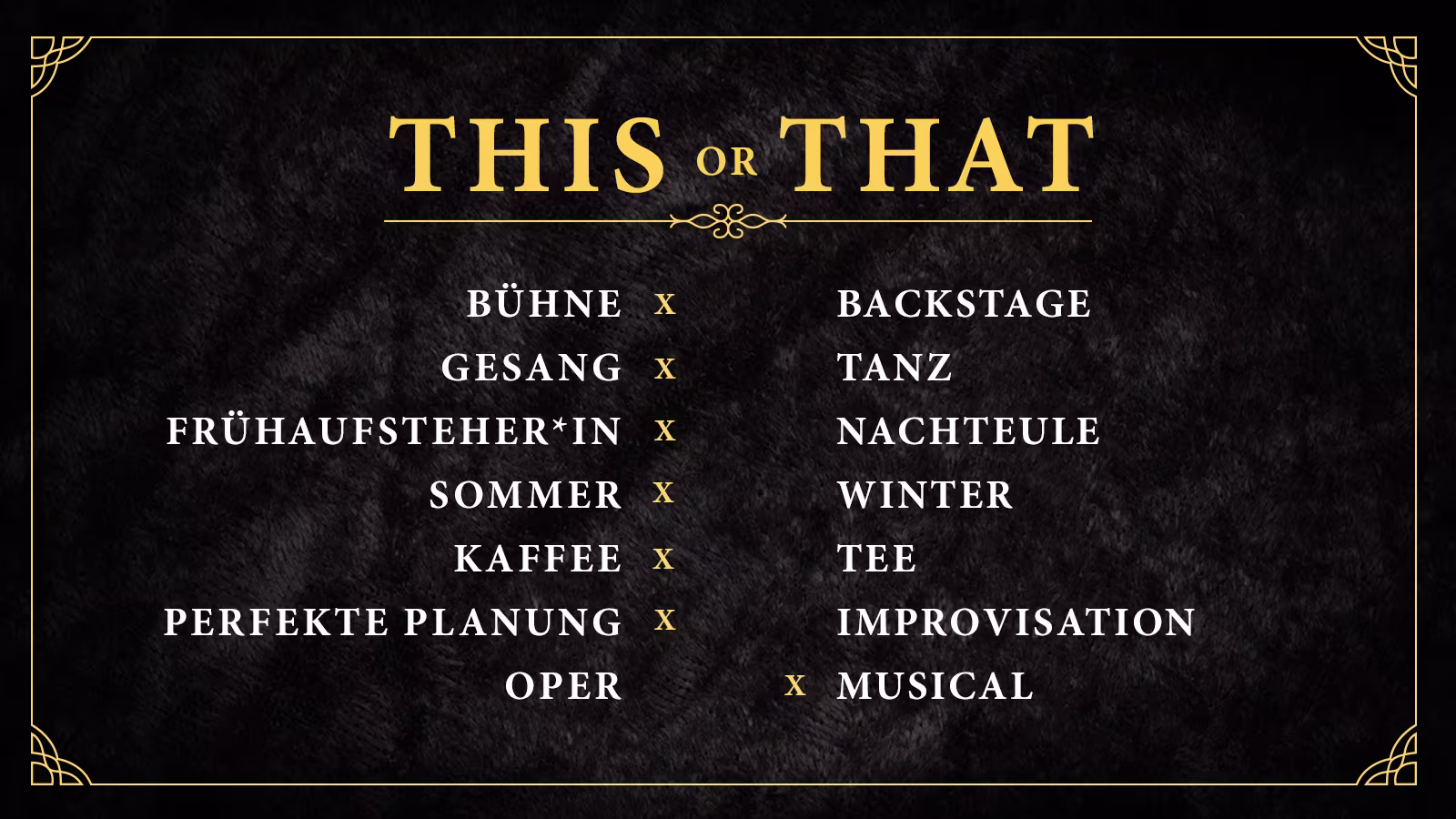 Das Phantom der Oper This or That