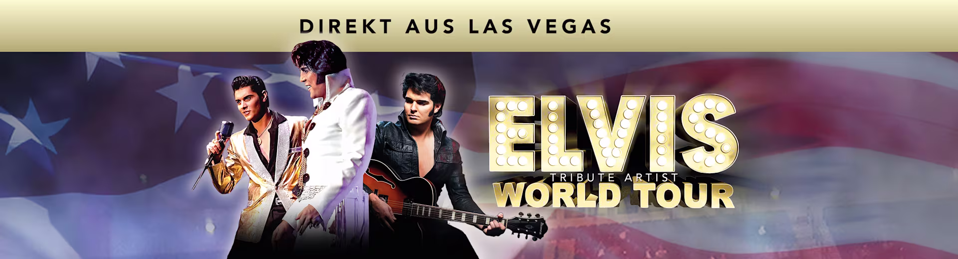 ATG Touring, Elvis Tribute Artist World Tour, Elvis in drei verschiedenen Posen