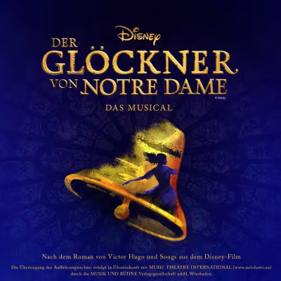 Glöckner von Notre Dame Keyvisual mit Glocke und Logo