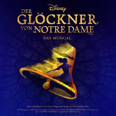 Glöckner von Notre Dame Keyvisual mit Glocke und Logo