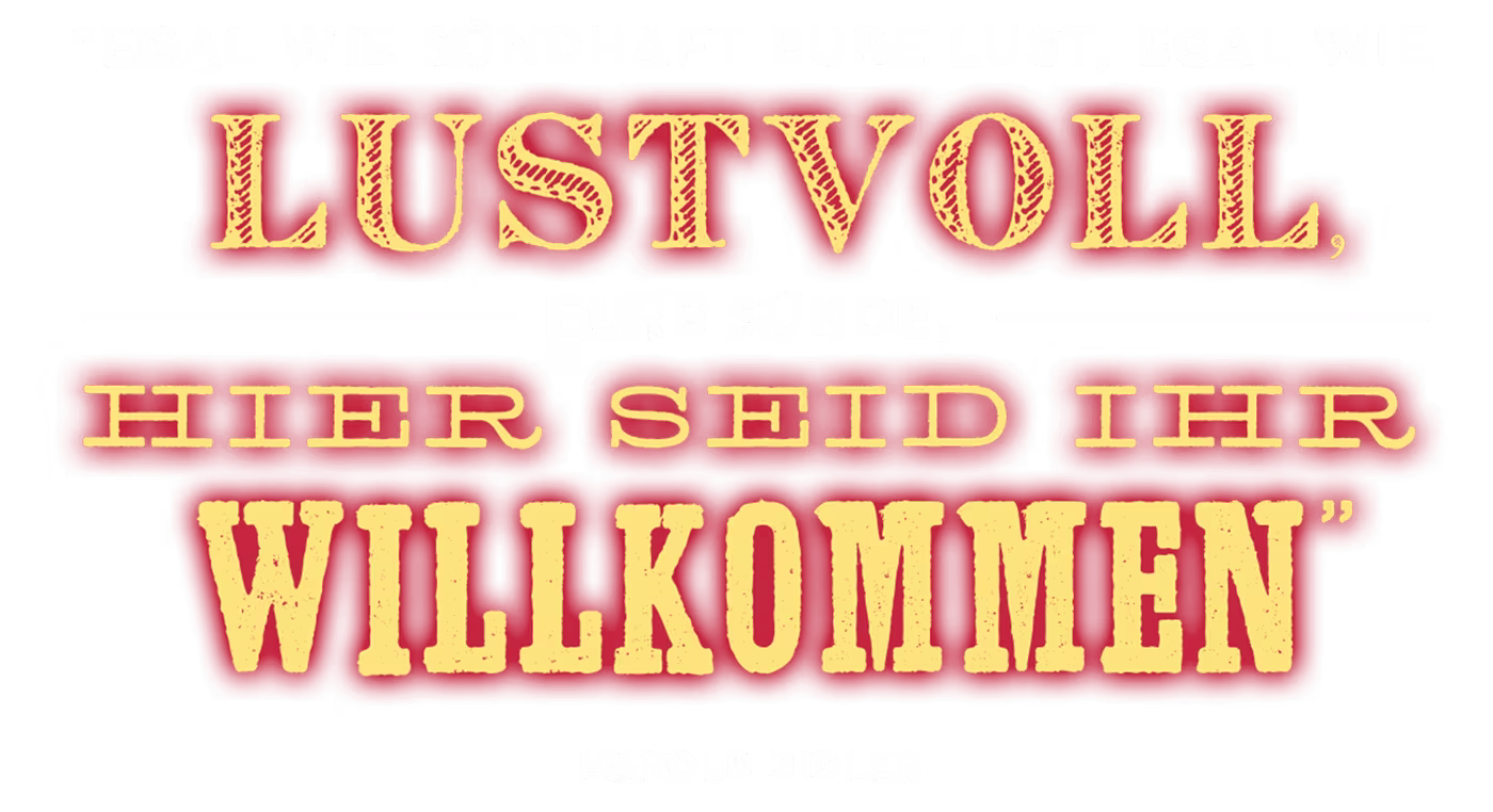 Moulin Rouge Grafik "Egal wie sundhaft eure Lust, egal wie lustvoll eure Sünde, hier seid ihr Willkommen." 