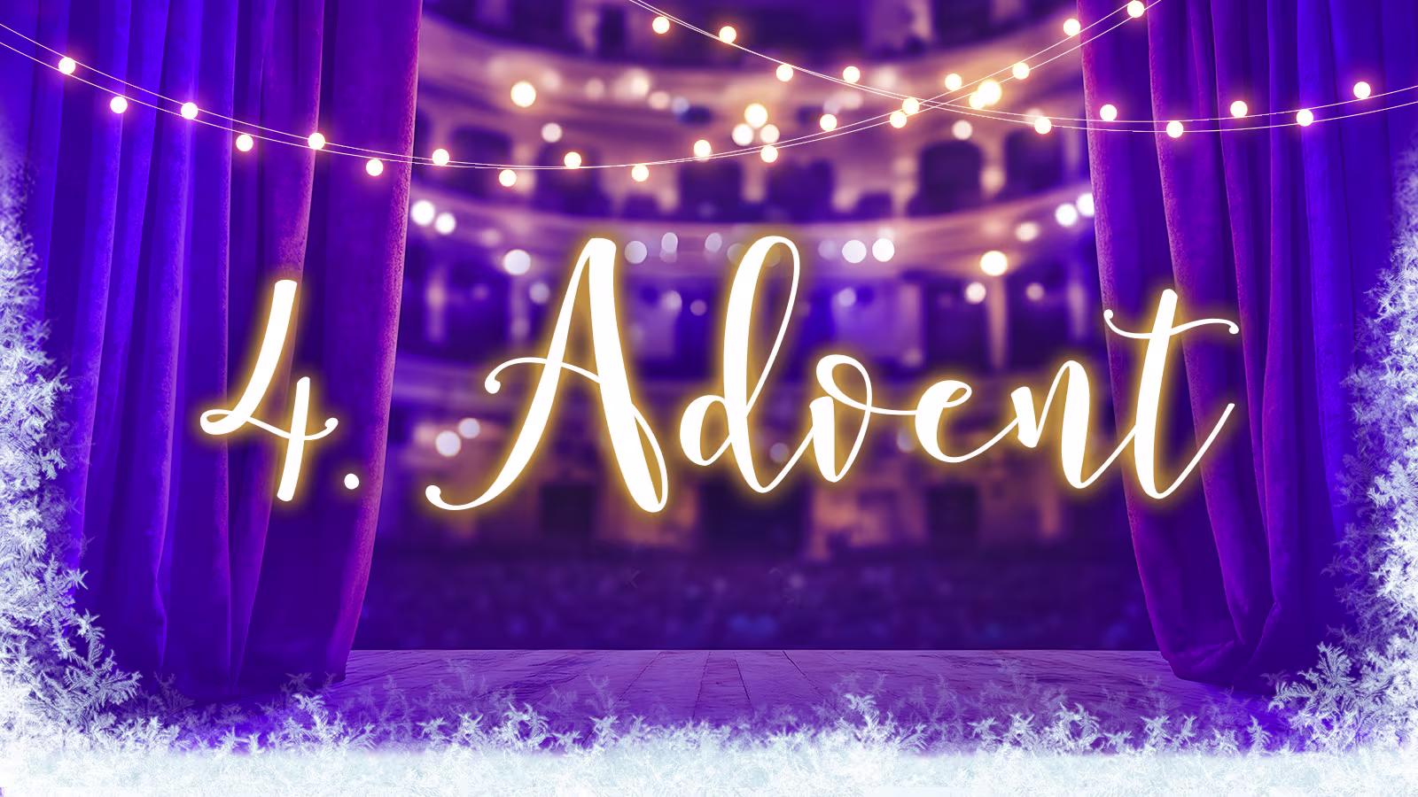 ATG Tickets Adventskalender Winterzauber Gewinnspiel mit Bühne und Lichterkette