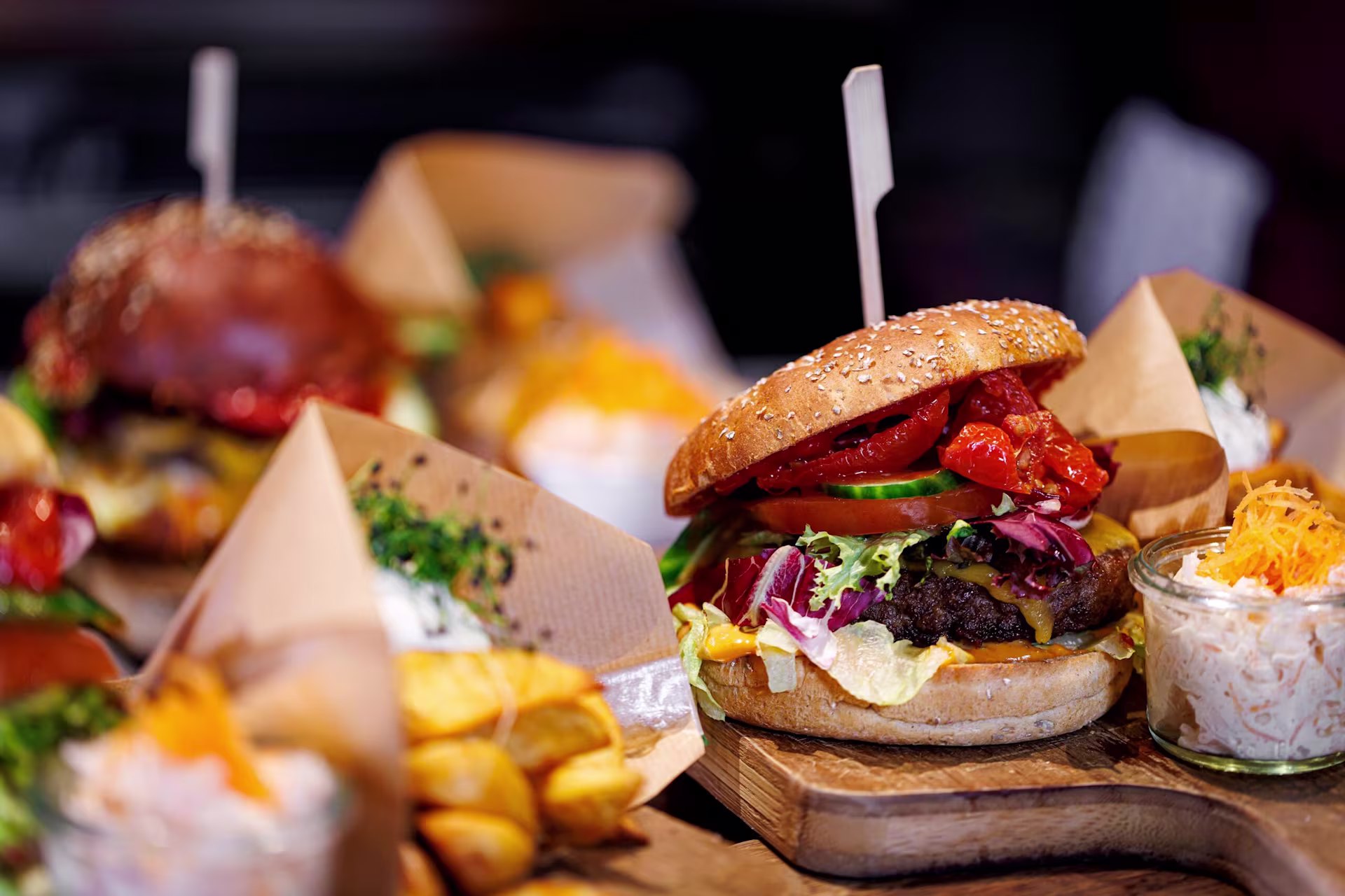 Makro Shot von Burger Menü 