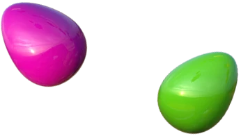 egg particles pink green alt