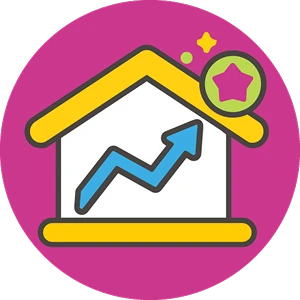 icon pink progress house