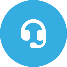 icon headset blue