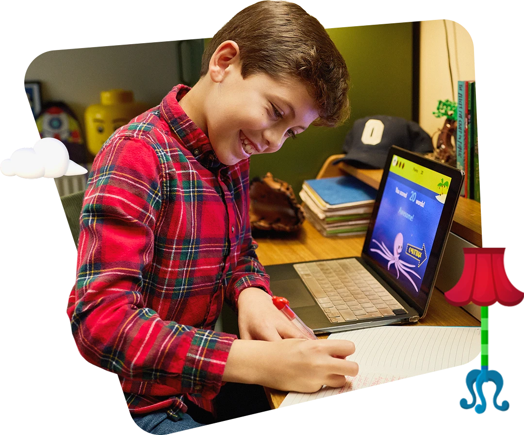 hs boy laptop octopus