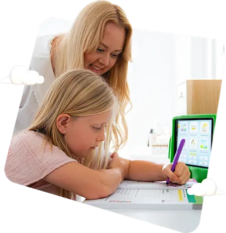 hs mum daughter learning clouds