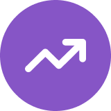 icon growth purple